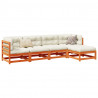 5-cz. zestaw mebli ogrodowych, woskowy brąz, drewno sosnowe