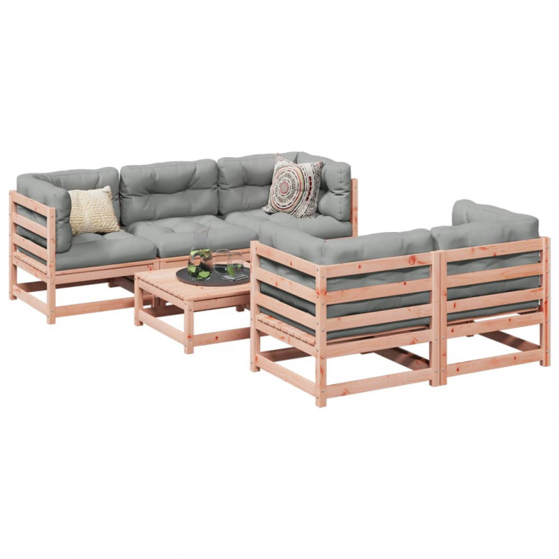6-cz. zestaw wypoczynkowy do ogrodu, drewno daglezjowe