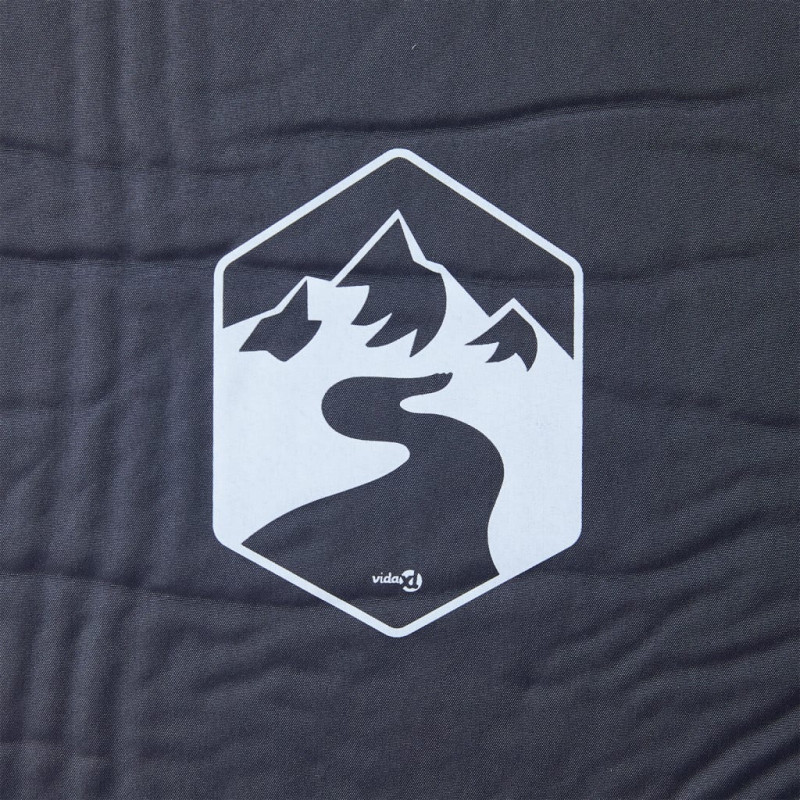 Materac samopompujący z poduszką, 1-osobowy, szary