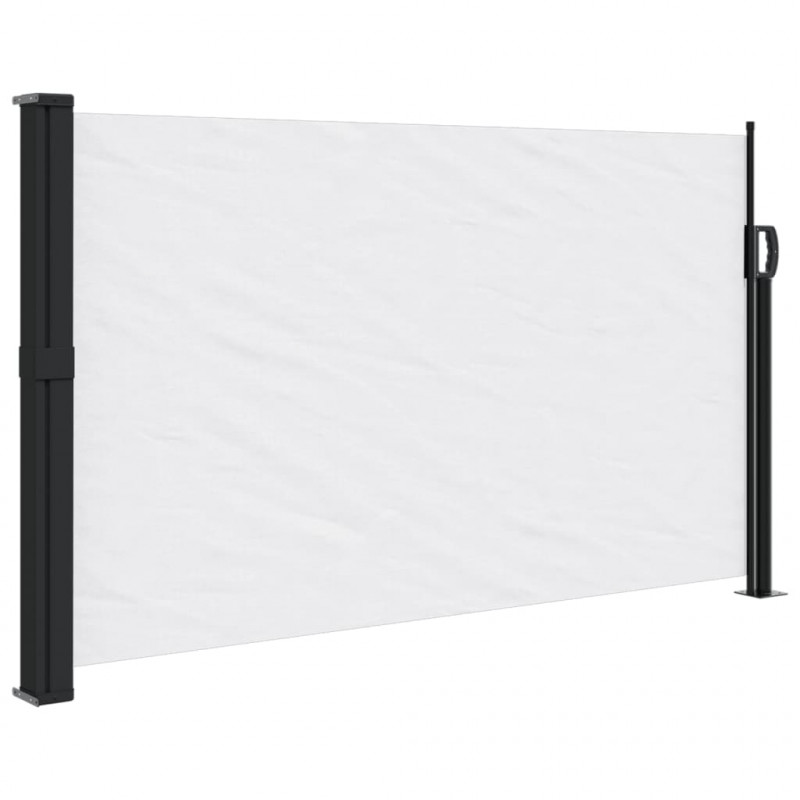 Zwijana markiza boczna, biała, 120x500 cm