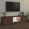 Szafka pod TV, z LED, brązowy dąb, 140 x 40 x 35,5 cm