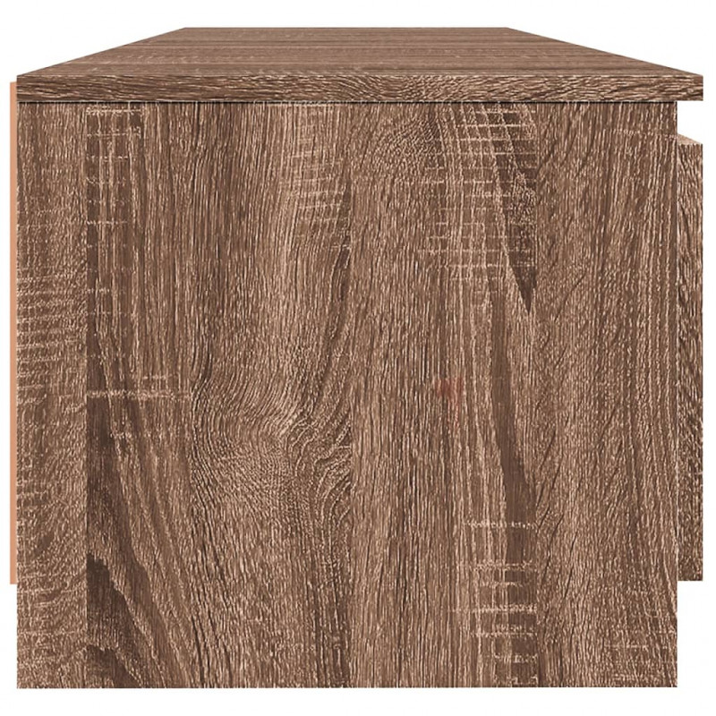 Szafka pod TV, z LED, brązowy dąb, 140 x 40 x 35,5 cm