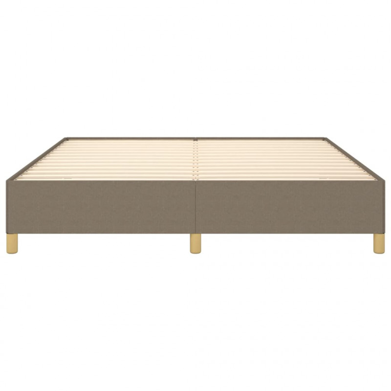 Rama łóżka bez materaca, taupe, 180x200 cm, obita tkaniną