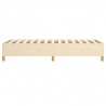 Rama łóżka, kremowa, 90x200 cm, tapicerowana tkaniną