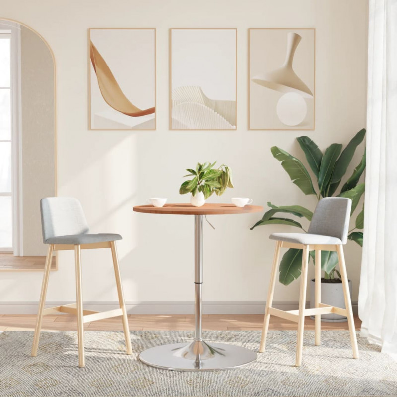 Stolik barowy, Ø60x89,5 cm, lite drewno bukowe