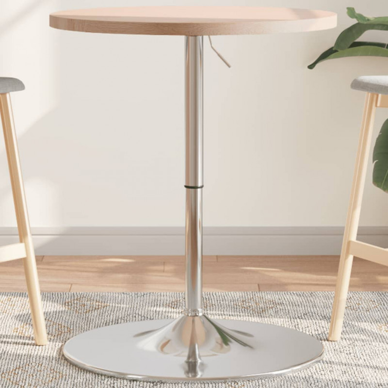 Stolik barowy, Ø60x90,5 cm, lite drewno dębowe