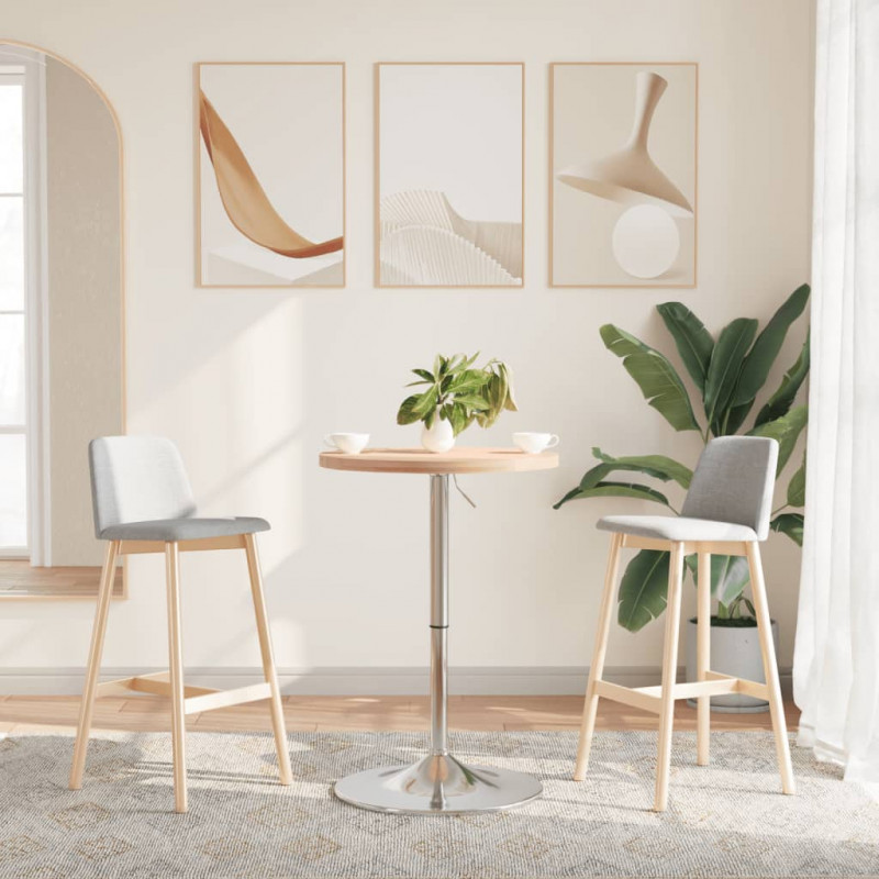 Stolik barowy, Ø50x90,5 cm, lite drewno bukowe