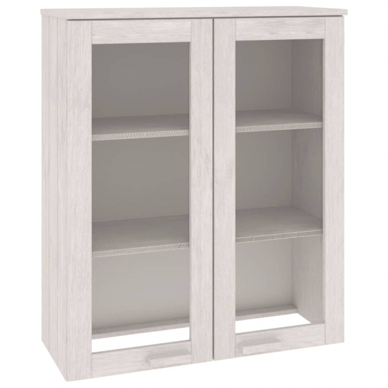 Nadstawka HAMAR, biała, 85x35x100 cm, lite drewno sosnowe