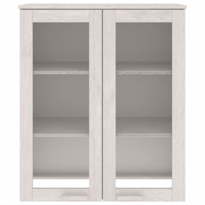 Nadstawka HAMAR, biała, 85x35x100 cm, lite drewno sosnowe