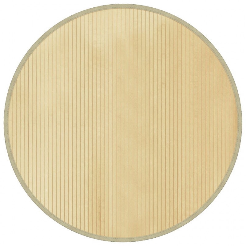 Dywan okrągły, jasny naturalny, 100 cm, bambusowy
