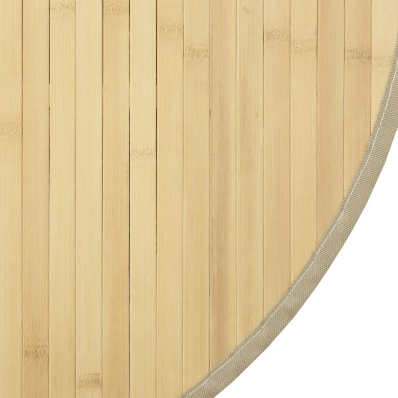 Dywan okrągły, jasny naturalny, 100 cm, bambusowy