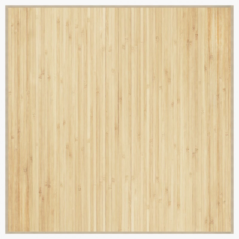 Dywan kwadratowy, jasny naturalny, 100x100 cm, bambusowy