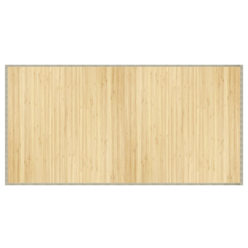 Dywan prostokątny, jasny naturalny, 100x200 cm, bambusowy