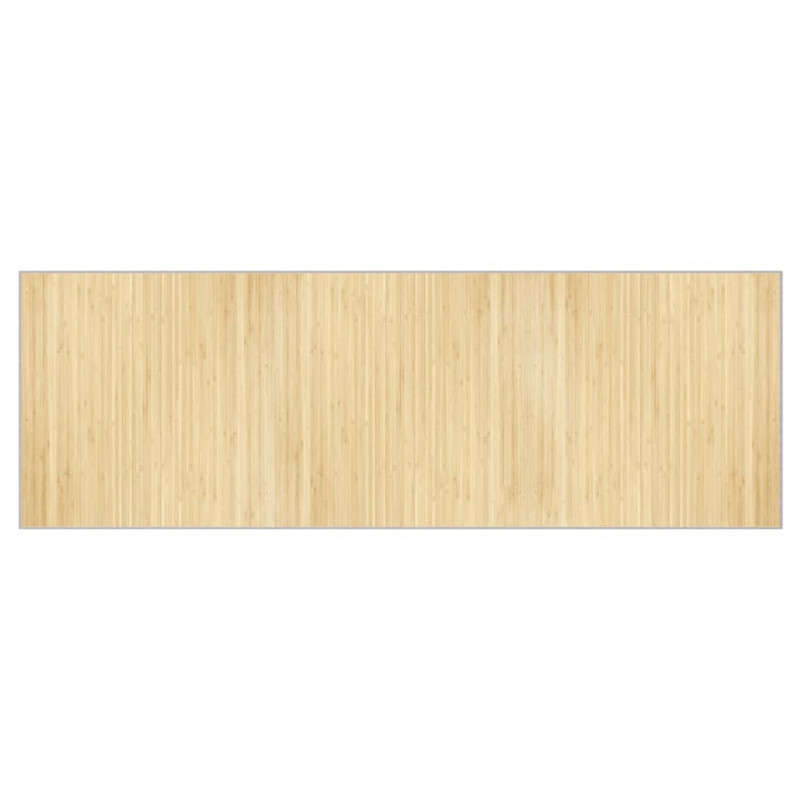 Dywan prostokątny, jasny naturalny, 100x300 cm, bambusowy