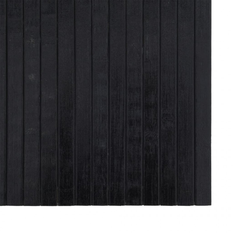 Dywan prostokątny, czarny, 70x300 cm, bambusowy