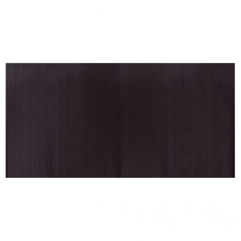 Dywan prostokątny, ciemnobrązowy, 100x200 cm, bambusowy