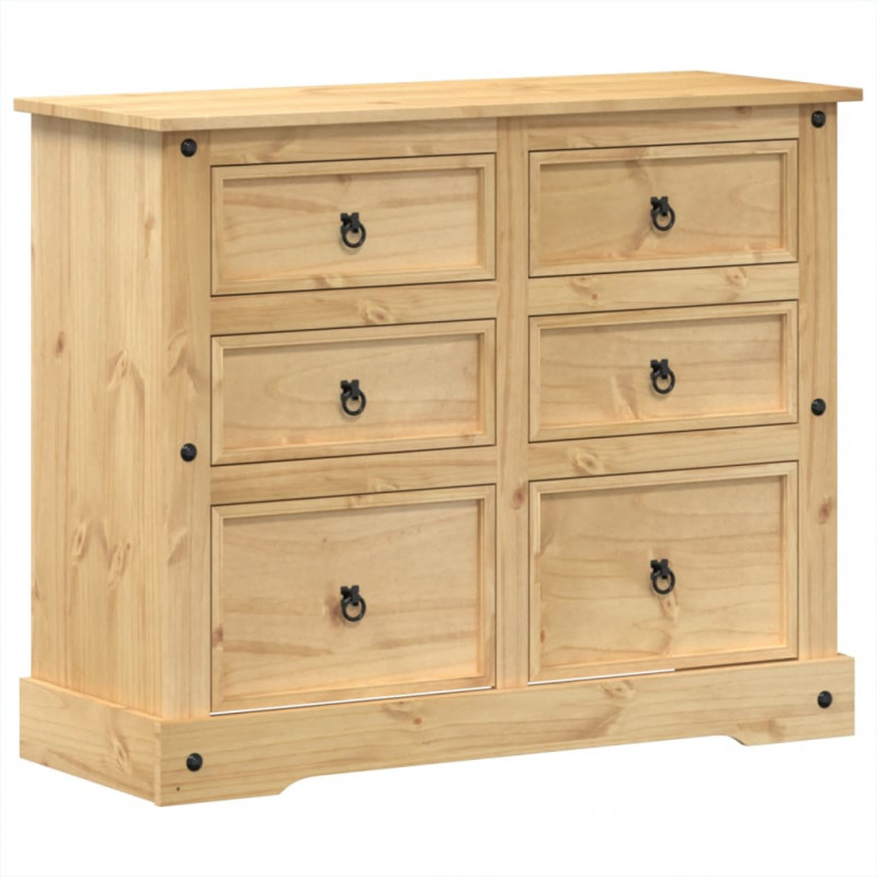 Komoda Corona, 110x43x91 cm, lite drewno sosnowe