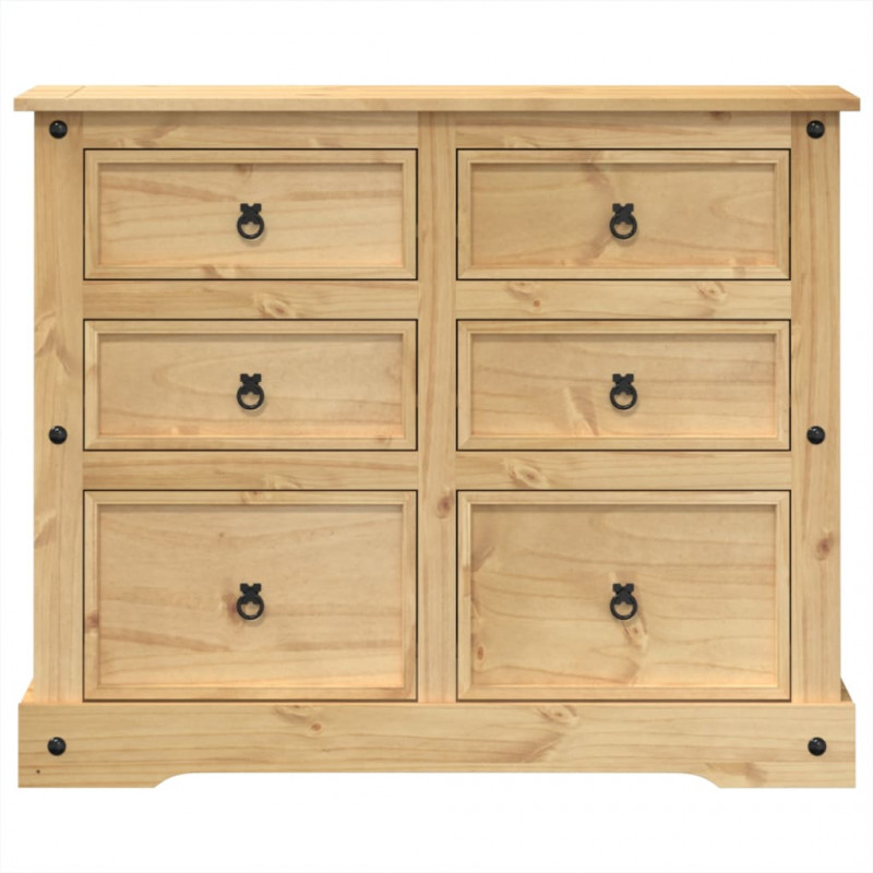 Komoda Corona, 110x43x91 cm, lite drewno sosnowe