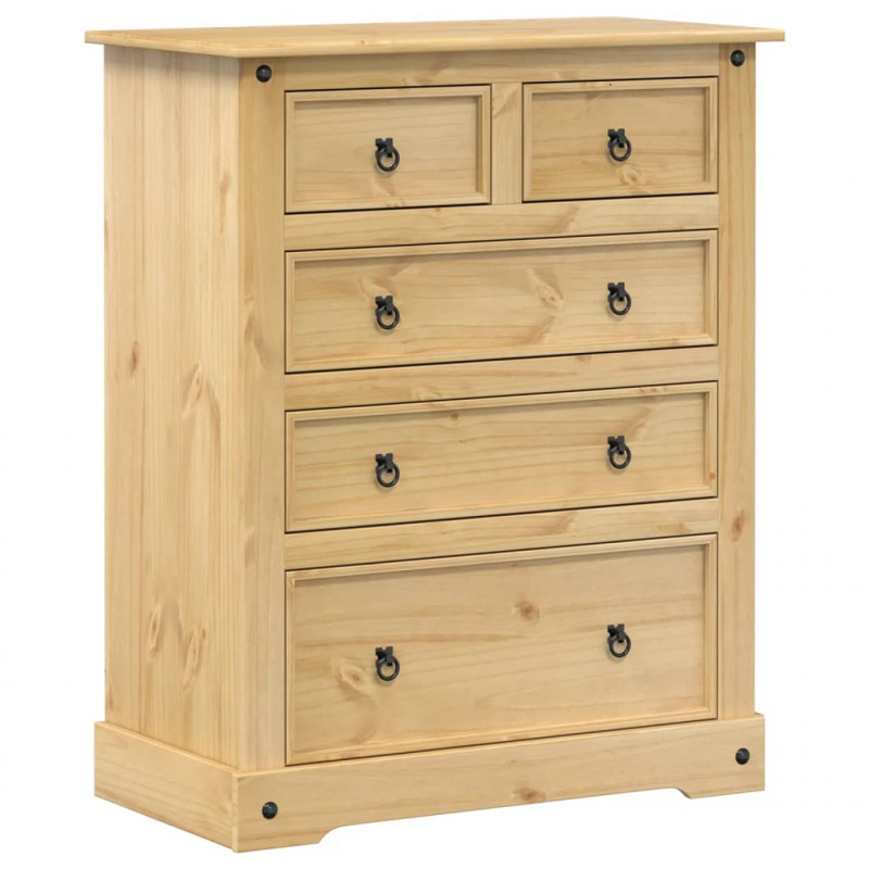 Komoda Corona, 92x48x114 cm, lite drewno sosnowe