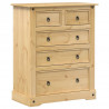 Komoda Corona, 92x48x114 cm, lite drewno sosnowe