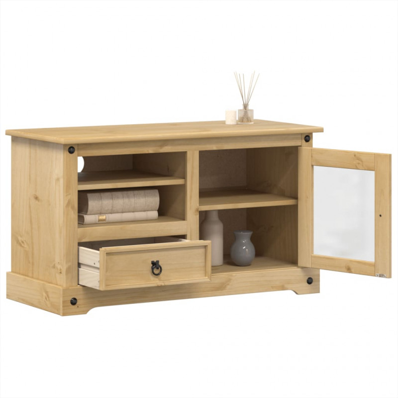 Szafka pod TV Corona, 100x45x58 cm, lite drewno sosnowe