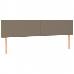 Zagłówki do łóżka, 2 szt., taupe, 80x5x78/88 cm, tkanina