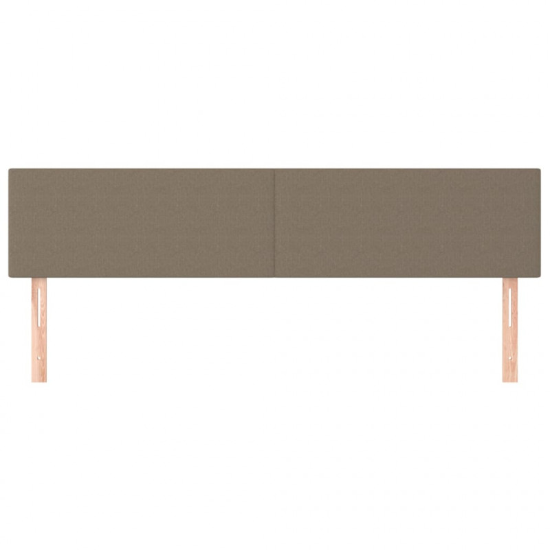 Zagłówki do łóżka, 2 szt., taupe, 80x5x78/88 cm, tkanina