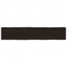 Blat, ciemnobrązowy 200x40x(2-6)cm drewno z naturalną krawędzią