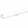 Blat, ciemnobrązowy 200x40x(2-6)cm drewno z naturalną krawędzią