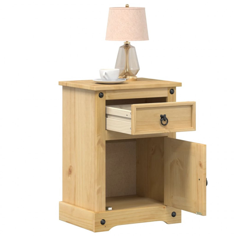 Szafka nocna Corona, 45x35x64 cm, lite drewno sosnowe