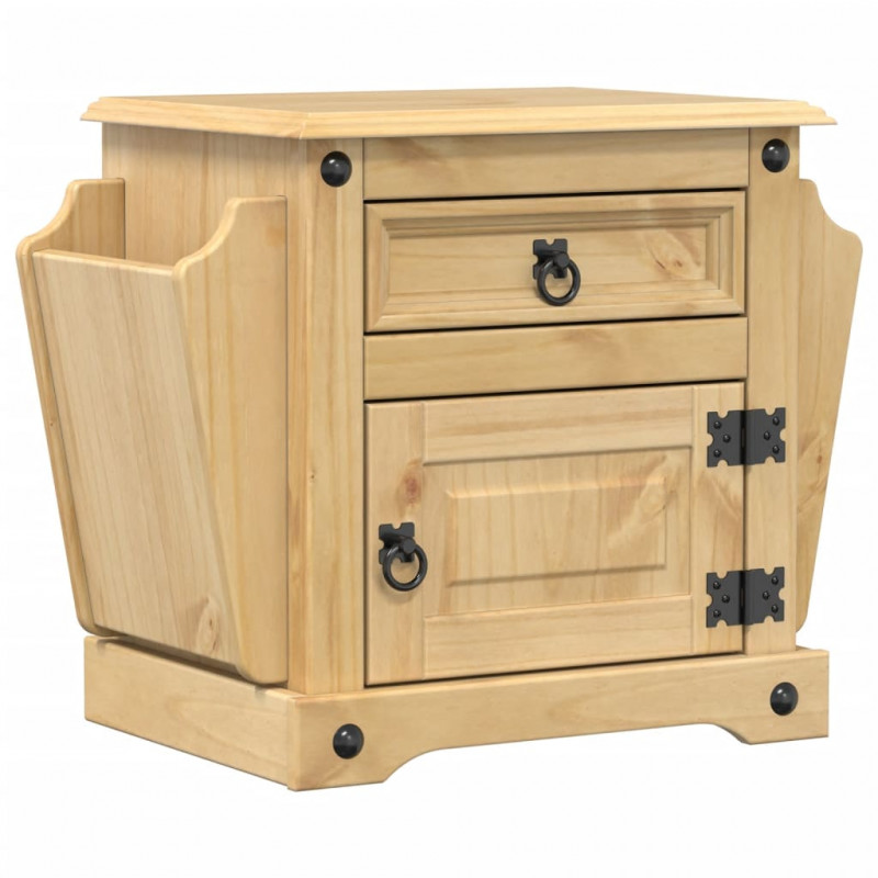 Szafka nocna Corona, 45x35x47,5 cm, lite drewno sosnowe