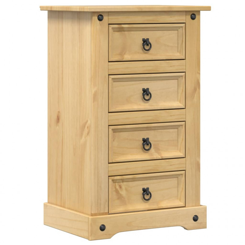Szafka nocna Corona, 53x39x84 cm, lite drewno sosnowe