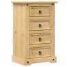 Szafka nocna Corona, 53x39x84 cm, lite drewno sosnowe