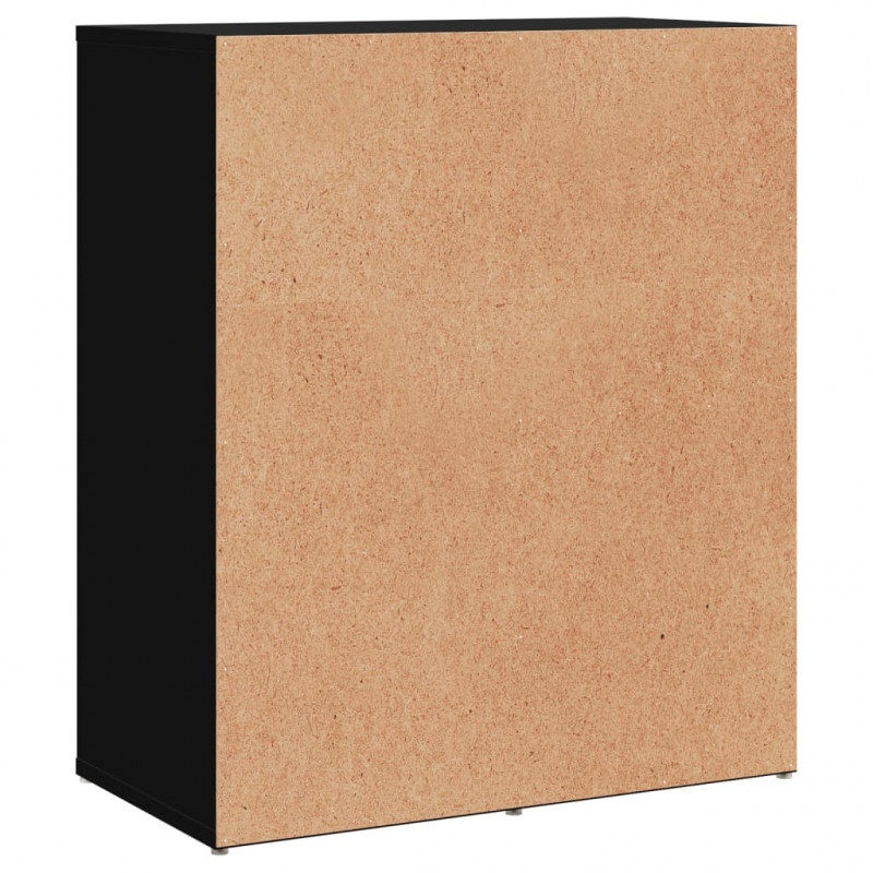 Szafki, 2 szt., czarne, 60x31x70 cm, materiał drewnopochodny