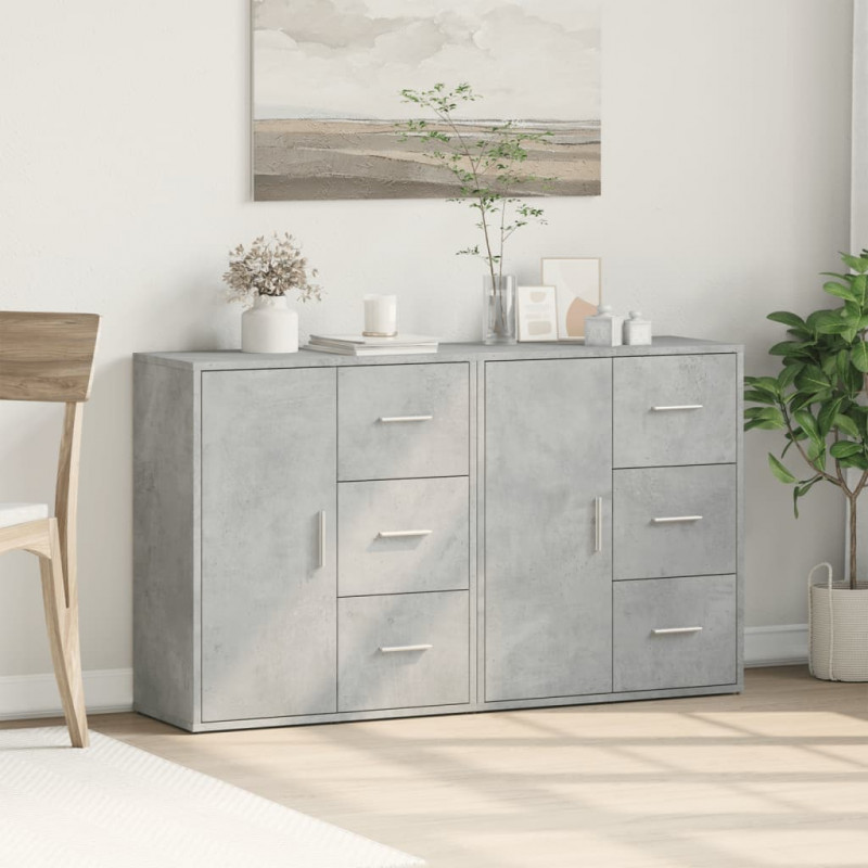 Szafki, 2 szt., szarość betonu, 60x31x70 cm