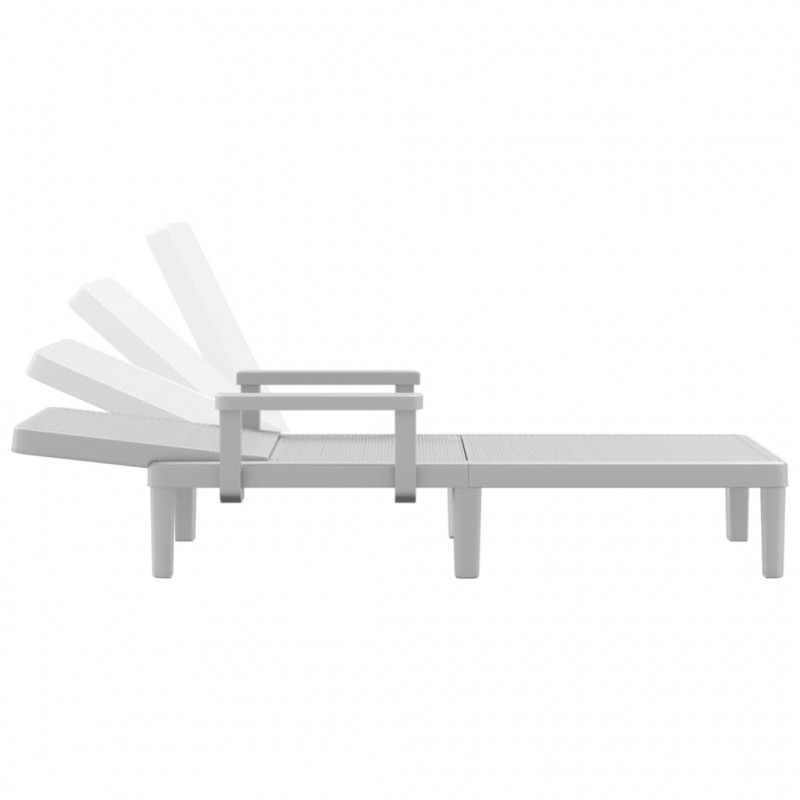 Leżak, 4 pozycje regulacji oparcia 155,5x57x28 cm, polipropylen