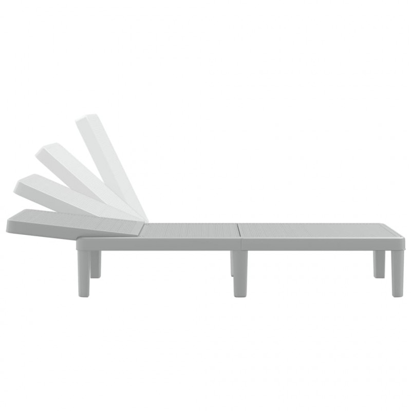 Leżak, 4 pozycje regulacji oparcia 155,5x57x28 cm, polipropylen