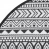Dywan na zewnątrz, czarny, Ø120 cm, PP