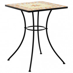Mozaikowy stolik bistro, terakota, 60x60x74 cm, ceramiczny