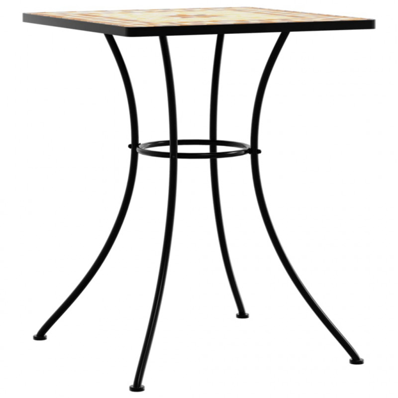 Mozaikowy stolik bistro, terakota, 60x60x74 cm, ceramiczny