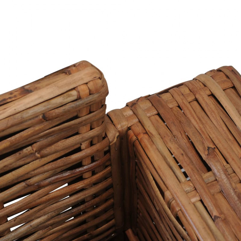 Fotel z poduszkami, naturalny rattan