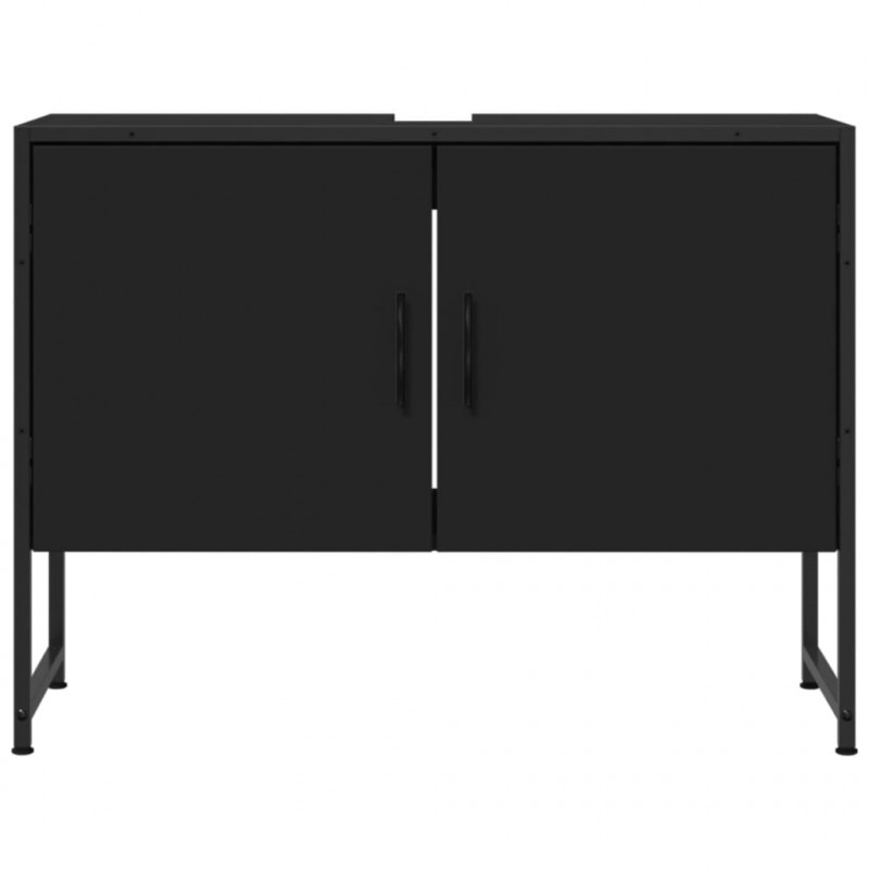 Szafka pod umywalkę, czarna, 80x33x60 cm