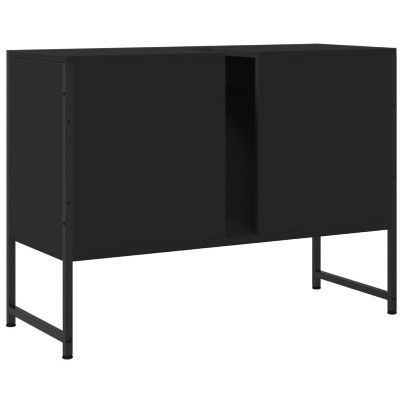 Szafka pod umywalkę, czarna, 80x33x60 cm