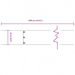 Obrzeża trawnikowe, 30 szt., 25x103 cm, giętkie, stal Corten