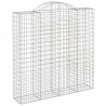 Kosze gabionowe, 10 szt, 200x50x200/220cm, galwanizowane żelazo