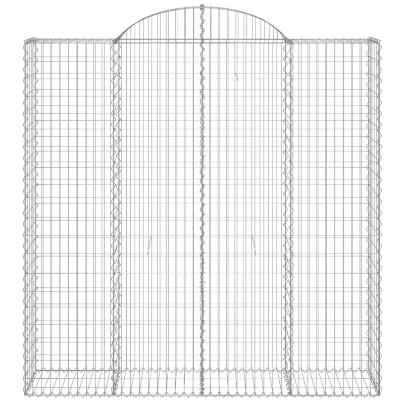 Kosze gabionowe, 10 szt, 200x50x200/220cm, galwanizowane żelazo