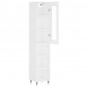 Wysoka szafka, biała, 34,5x34x180 cm, materiał drewnopochodny