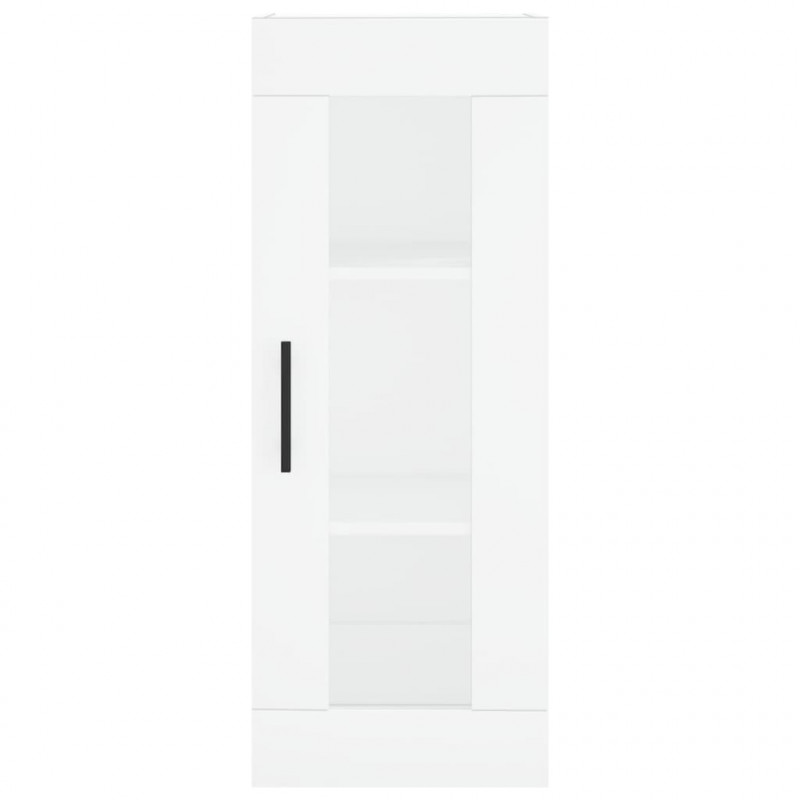 Wysoka szafka, biała, 34,5x34x180 cm, materiał drewnopochodny