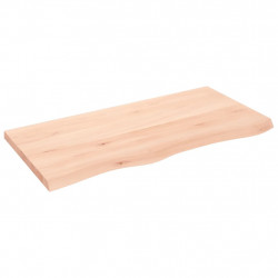 Półka, 100x50x(2-4) cm, surowe lite drewno dębowe