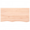 Półka, 100x50x(2-4) cm, surowe lite drewno dębowe